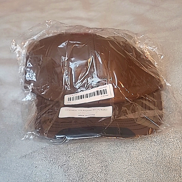 Other - Unisex/Humans' PU Leather Baseball Cap, Brown/Khaki